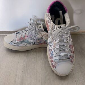 P448 Floral leather sneakers 36M